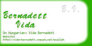 bernadett vida business card